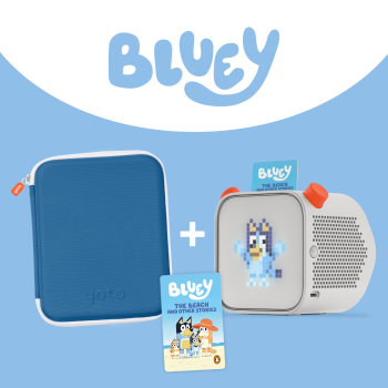 Yoto Player + Bluey Card Case Bundle